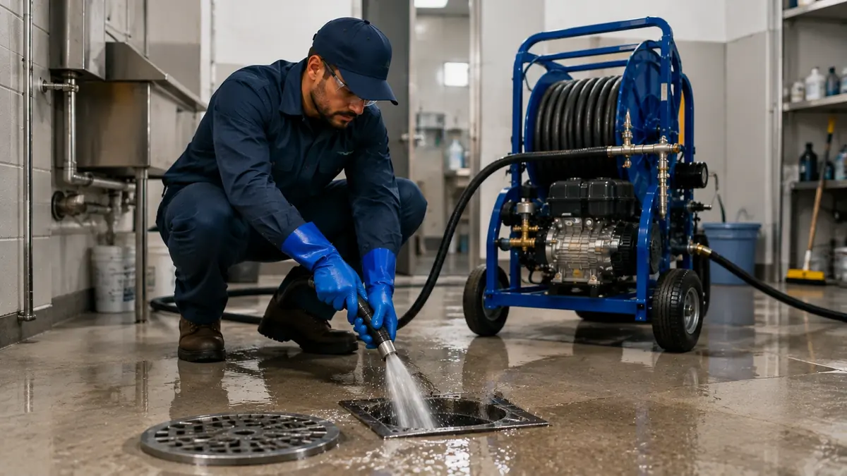 Floor Drain Hydro Jet Cleaning in Armona