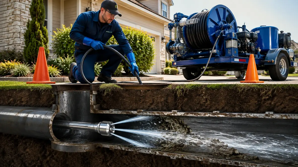 Main Sewer Line Hydro Jet Cleaning in Armona