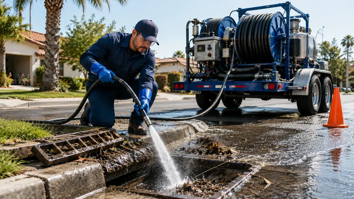 Storm Drain Hydro Jet Cleaning in Armona