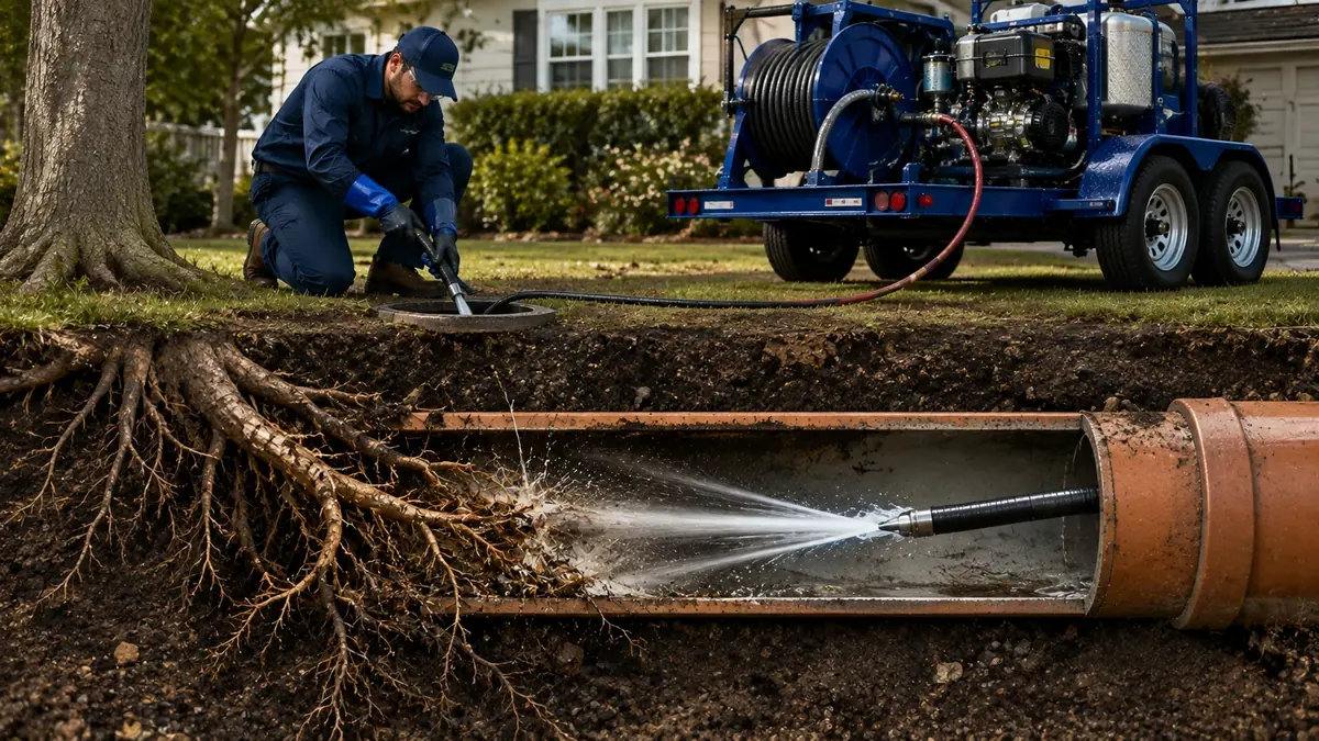 Tree Root Removal with Hydro Jetting in Armona